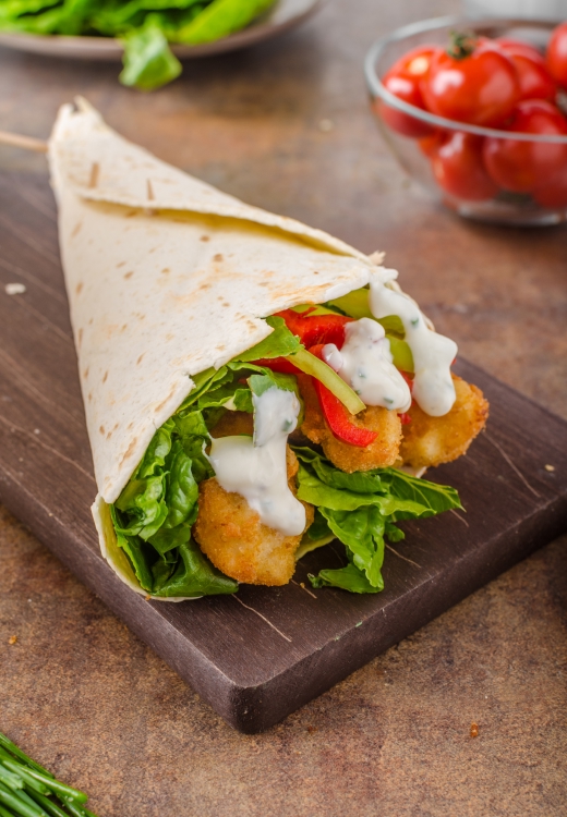 Schnitzel Wraps